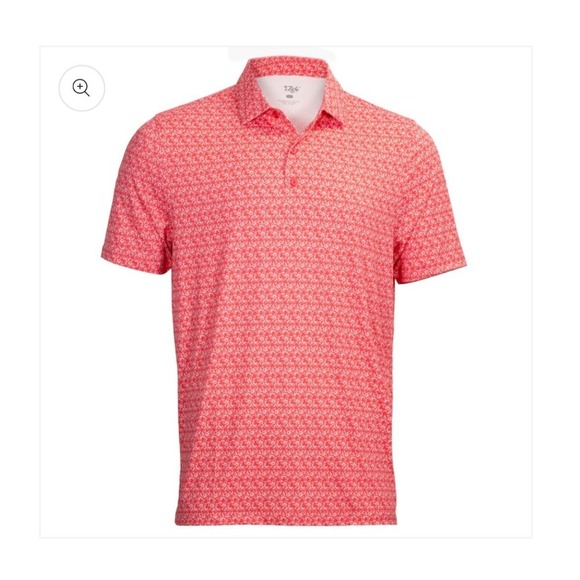 Other - 1764 Men's Gear Up Bicycles Red/Hibiscus Golf Polo Shirt - XL